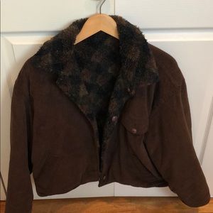 Vintage reversible jacket brown medium
